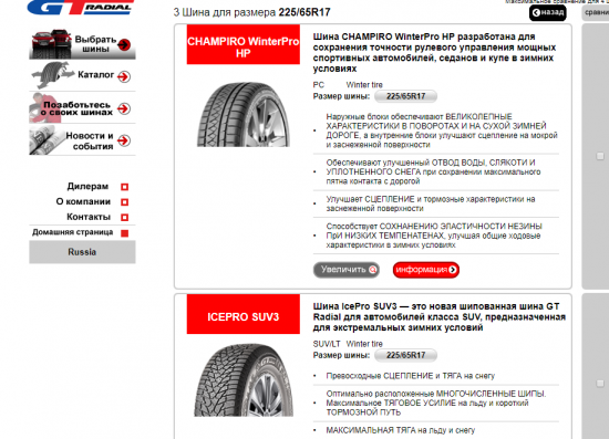 GT Radial 225/65 R17 ЗИМА